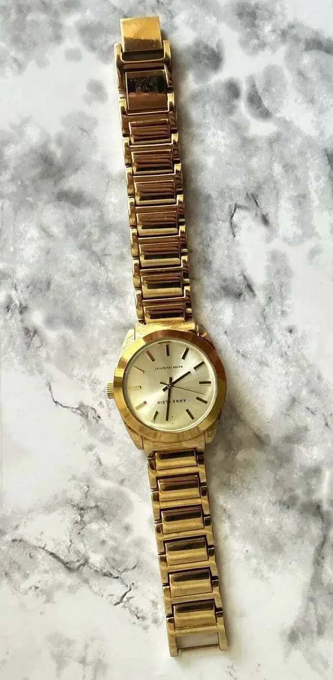 Anne Klein Gold-Tone Link Bracelet Analog Watch